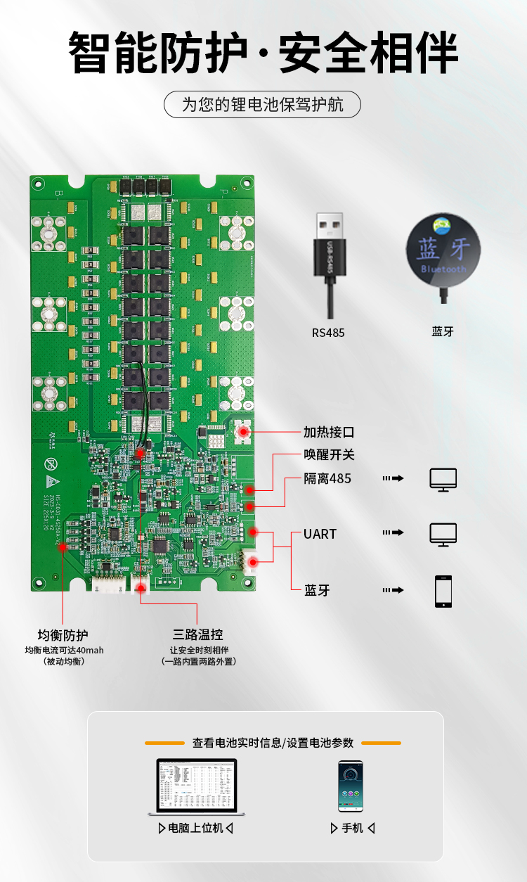 HS-C031 4串250A大電流電池保護(hù)板(圖1)